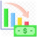 Inflation Money Down Icon