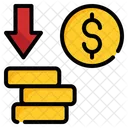 Inflation Down Money Icon