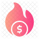 Inflation Fire Economic Crisis Icon