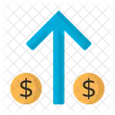 Forte Inflation Dollar Crise Financiere Icône
