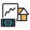 Inflation Rate Flat  Icon