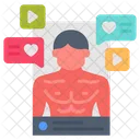 Influencer De Gimnasio Blogs De Gimnasio Vlogging De Gimnasio Icono