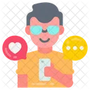 Influenciador de esportes  Ícone