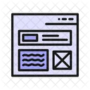 Info browser webpage wireframe  Icon