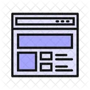 Info webpage wireframe  Icon