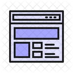Info webpage wireframe  Icon