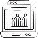 Infografia En Linea Estadisticas En Linea Analisis De Datos Icon