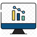 Infografia En Linea Estadisticas En Linea Datos En Linea Icono