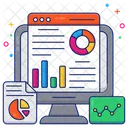 Analisis De Datos En Linea Infografia Web Estadisticas Web Icono