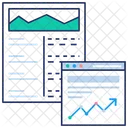 Infografia Web Analisis De Graficos Desempeno Financiero Icono