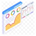 Estadisticas Web Infografia Web Datos En Linea Icono