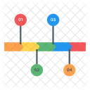 Analise De Dados Infografico Da Linha Do Tempo Estatisticas Da Linha Do Tempo Ícone