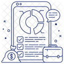 Analise Movel Grafico De Dados Infografico Movel Ícone