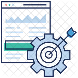 Infographie des données de cible Web  Icône
