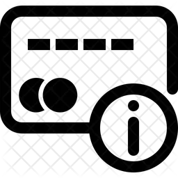 Informações do cartão de crédito  Ícone