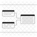 Information Blocks Scheme Website Wireframe Connection Software Development Structure Icon