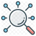 Information Gathering Magnifier Gathering Icon