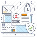 Confidential Information Document Protection Data Encryption Icône