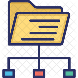 Information System Icon - Download in Colored Outline Style