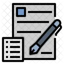Papeleo Documento Escritura Icono