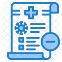 Informe negativo de coronavirus  Icono