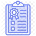Informe De Calidad Icono De Linea Duotono Icono