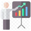 Comercio Y Compras Grafico De Barras Informe De Crecimiento Icono