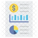 Informe De Datos Financieros Informe Financiero Informe Comercial Icono