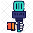 Reportaje De Noticias Reportero De Noticias Microfono De Reportero Icon