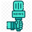 Reportaje De Noticias Reportero De Noticias Microfono De Reportero Icon