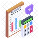 Infografia Financiera Calculo Empresarial Contabilidad Icono