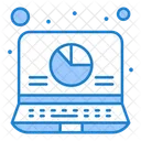 Informe En Linea Grafico Circular En Linea Analisis En Linea Icono