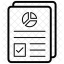 Analisis Grafico Desempeno Financiero Informe Estadistico Icono