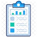 Analisis Grafico Desempeno Financiero Informe Estadistico Icono