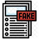 Informe Falso Documento Falso Fraude Icono