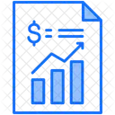 Informe Financiero Dinero Grafico Icono