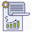 Financiero Informe Crecimiento Icono