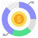 Informe Financiero Grafico Circular Dolar Icono