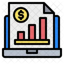 Grafico Dinero Portatil Icono