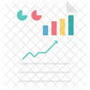 Informe Grafico Informe De Ventas Informe Financiero Icono