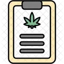 Portapapeles Cannabis Cannabidiol Icono