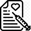 Documento Medica Jeringa Icono