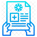 Informe positivo de coronavirus  Icono