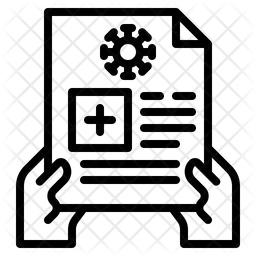 Informe positivo de coronavirus  Icono