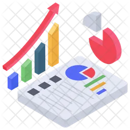 Informe de gráfico de datos  Icono