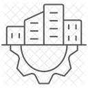 Icone De Infraestrutura De Construcao Thinline Ícone