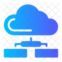 Infraestrutura Computacao Em Nuvem Rede Ícone