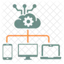 Infraestrutura De Nuvem Hospedagem Em Nuvem Web Ícone
