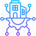 Infrastructure Gear Building Icon