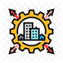 Infrastructure Expansion Growth Icon